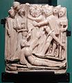 Alabaster panel of Christ being arrested in Garden of Gethsemane. Late 14th century. Reading Museum object no. 1944.58.1.