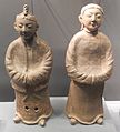 Pottery funerary figurines of two Khitan male servants