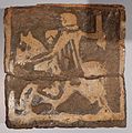 Clay tile from Eynsham Abbey, Oxfordshire. 1250-1500. AN1887.3196.