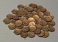 Alton A Hoard, 50 gold staters of Commios, Tincomarus and Epillus, 1st century AD, from Alton, Hampshire.