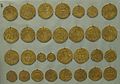 Selection of gold coins from the Fishpool Hoard.