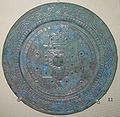 Han dynasty bronze mirror with 'TLV' (Liubo) design