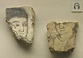 Two harem wall painting fragments, Samarra, Iraq, 9th century AD.