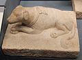 White stone dog statue