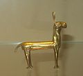 Miniature gold llama figurine