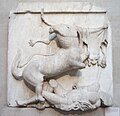 Parthenon sculpture depicting a centaur and a Lapith