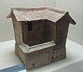 Pottery model house with pig sty