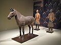 Terracotta horse and two soldiers from the Terracotta Army buried near the Mausoleum of the First Emperor of Qin