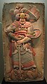 Painted stone relief depicting a warrior from the tomb of Wang Chuzhi 王處直 (Later Liang)