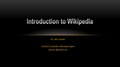 Introduction to Wikipedia